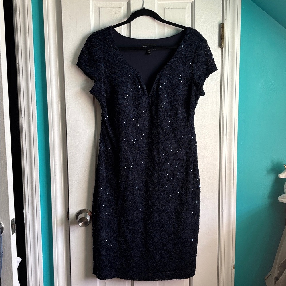 Connected Apparel Navy Dress